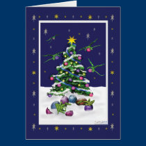 Baby Green Dragons Christmas Card cards
