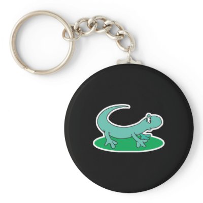 baby green lizard key chains by doonidesignsanimals
