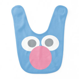 Baby Grover Face Shape Pattern Bib