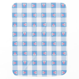 Baby Grover Plaid Pattern Baby Blanket
