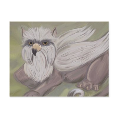 Baby Gryphon Postcard by Faeryhuggles