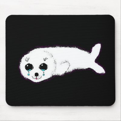 Baby Harp Seal Mouse Pads by Wynity