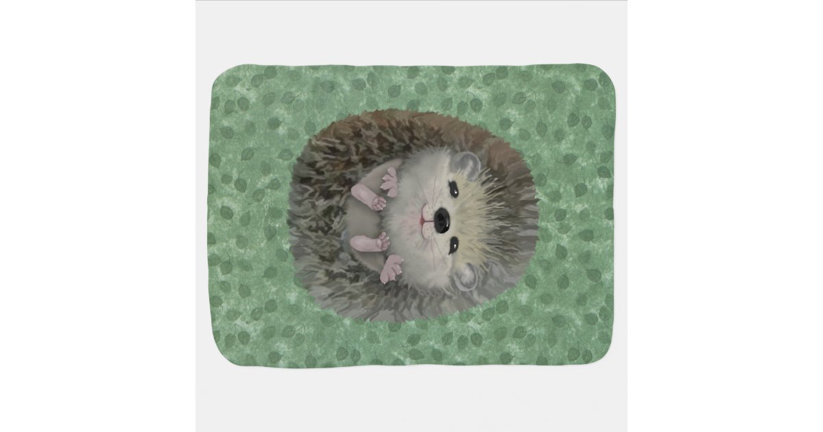 in2green - Hedgehog Baby Blanket, Blue Pond | One Kings Lane