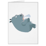 baby hippo drinking bottle cards