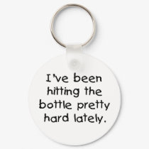 Baby Humor Hitting the Bottle  keychains