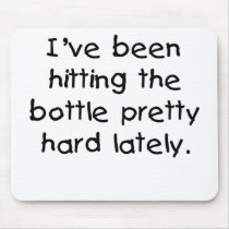 Baby Humor Hitting the Bottle  Mouse Pads