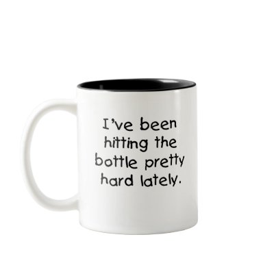 Baby Humor Hitting the Bottle  Mugs by toddlersplace