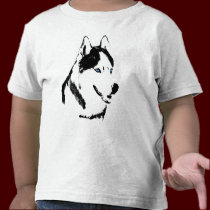 Baby Husky Shirt Sled Dog Toddler Husky T-shirts