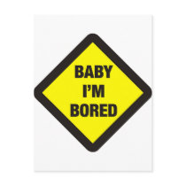 Baby I'm Bored postcards