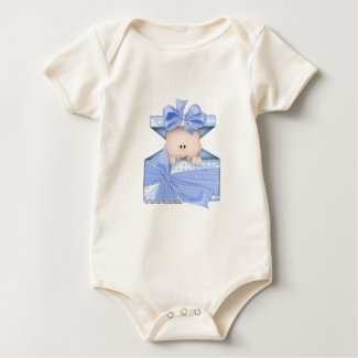 Baby in a gift box-blue