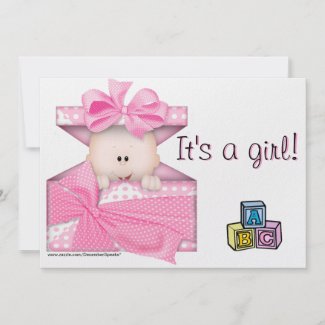 Baby in a gift box-pink