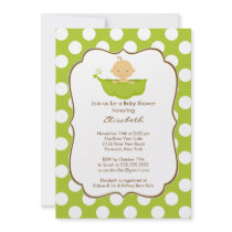 Baby in a Pea Pod Boy Baby Shower Invitation