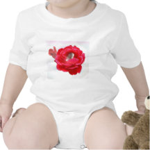 Baby in a Rose Baby Bodysuits