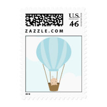 Baby in Balloon Baby Shower Postage Stamp