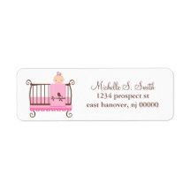Baby in crib Return Address Labels