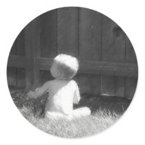Baby In Grass Sticker by HGroseclose Baby In Grass Sticker