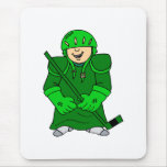 Baby in Hockey Gear Mousepad