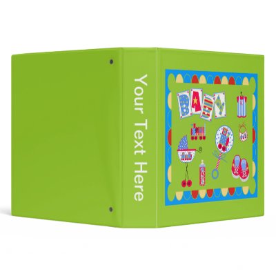 Baby in Lime 3 Ring Binders by TNMgraphics