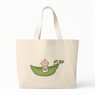 Baby in Pea Pod Tote Bag by new_baby
