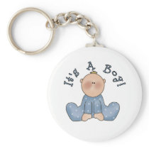 Baby in Sleeper It's a Boy Key Chain