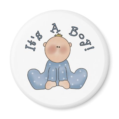 Baby in Sleeper It's a Boy Fridge Magnet by familymembers