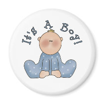 Baby in Sleeper It's a Boy magnets by familymembers Baby in Sleeper It's a Boy magnets