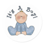 Baby in Sleeper It's a Boy Stickers