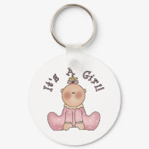 Baby in Sleeper It's a Girl keychains by familymembers Baby in Sleeper It's a Girl keychains