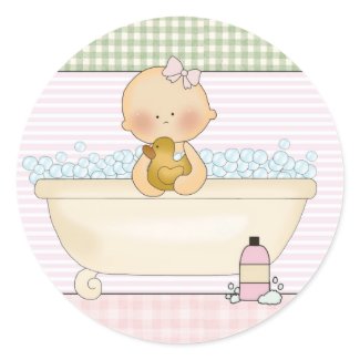 Baby In The Bath: Envelope Seals sticker