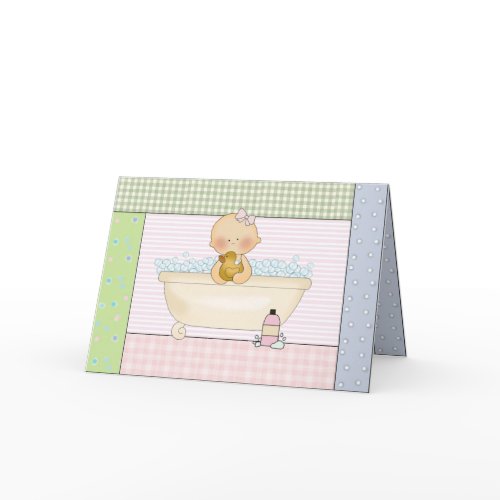 Baby In The Bath: Thank You Cards card
