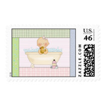 Baby In The Bath: US Postage Stamps