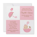 Baby in Umbrella invitation