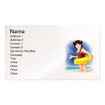 baby in water vector Cute girls Business Card