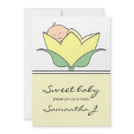 Baby in Yellow Tulip Baby Shower Invitation invitations
