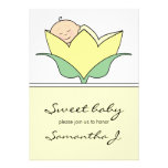 Baby in Yellow Tulip Baby Shower Invitation