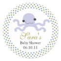 Baby Invitation or Favor Sticker - Baby Octopus sticker