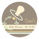 Baby Invitation or Favour Sticker - Pacifier sticker