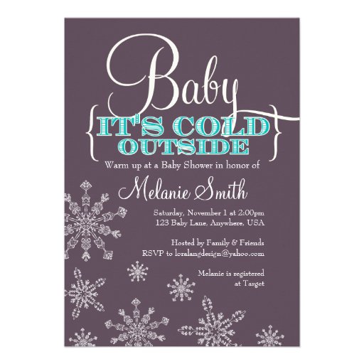 Baby It's Cold Outside Baby Shower Invitation (front side)
