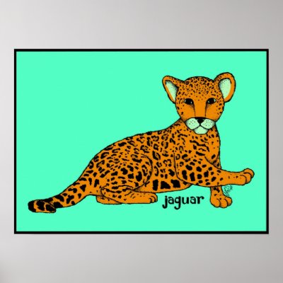 Baby Jaguar Print by HillaryJames