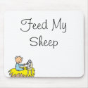 Baby Jesus Feeding His Sheep mousepad