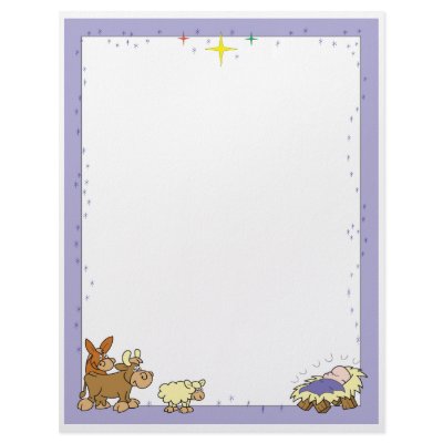 Baby Jesus in the Manger Customized Letterhead by stationeryshop