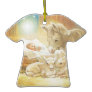 Baby Jesus Nativity with Lambs and Donkey Christmas Ornaments