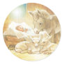 Baby Jesus Nativity with Lambs and Donkey Sticker