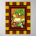 Baby Jungle 11 with Square Border posters