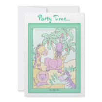 Baby Jungle 13 Invitations