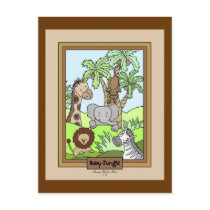 Baby Jungle 20-Baby Shower Invitation postcards by CookieCrumblers Baby Jungle 20-Baby Shower Invitation postcards