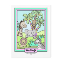 Baby Jungle 25-Baby Shower Invitation - Customized postcards