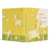 Baby Jungle Giraffe: Baby's First Year Photo Album binder