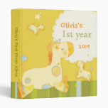 Baby Jungle Giraffe: Baby's First Year Photo Album Vinyl Binder