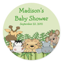 Baby Jungle Safari Baby Shower Sticker